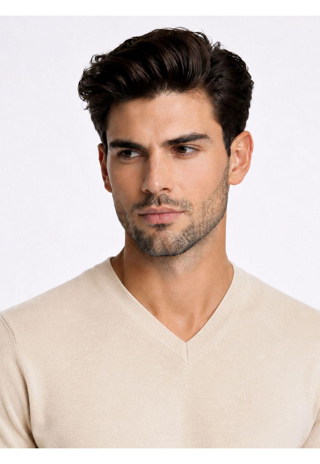 Sweater Cuello V Regular Fit Beige Piero Butti PBDVI20BE-2