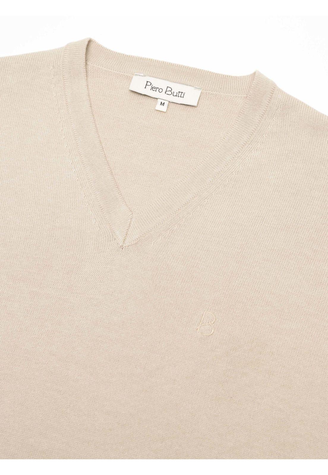 Sweater Cuello V Regular Fit Beige Piero Butti PBDVI20BE-4
