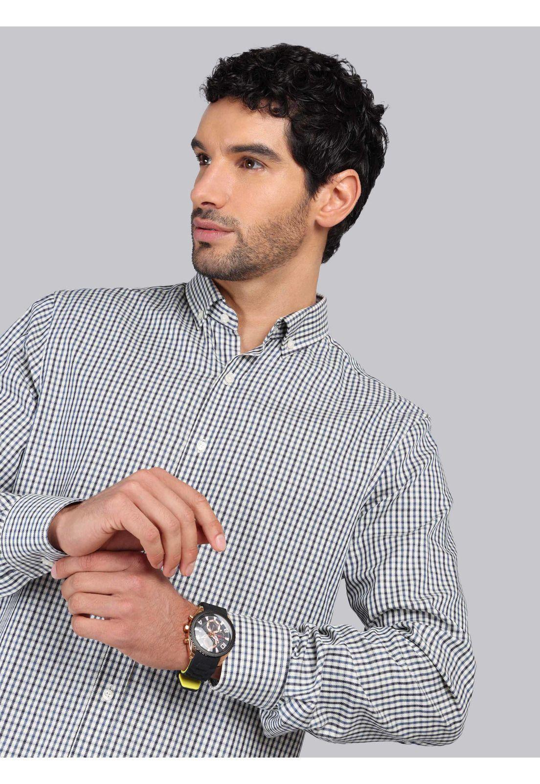 Camisa Cuadros Tailored Fit Azul Marino Piero Butti PBCIF07NB-2