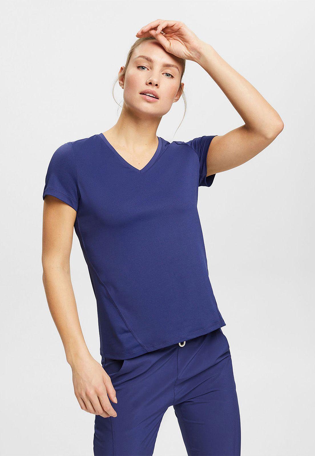 Polera Deportiva De Cuello V Mujer Esprit-0