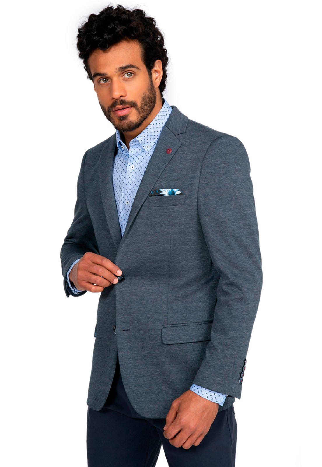 Blazer Casual Azul-0
