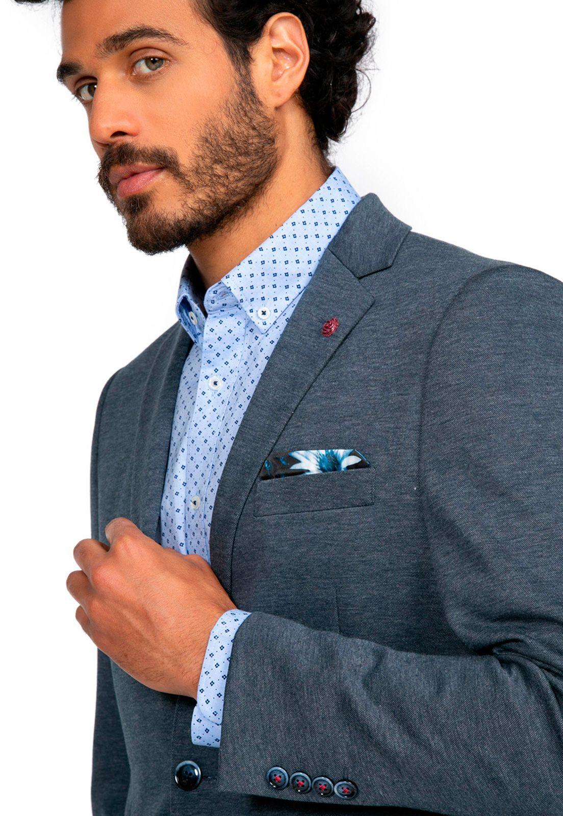 Blazer Casual Azul-2