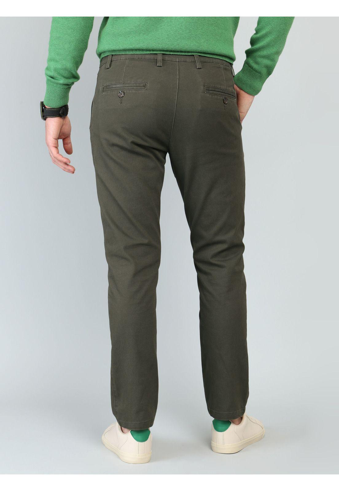 Pantalón Liso Spandex Regular Fit Oliva Arrow PA33033OL-1