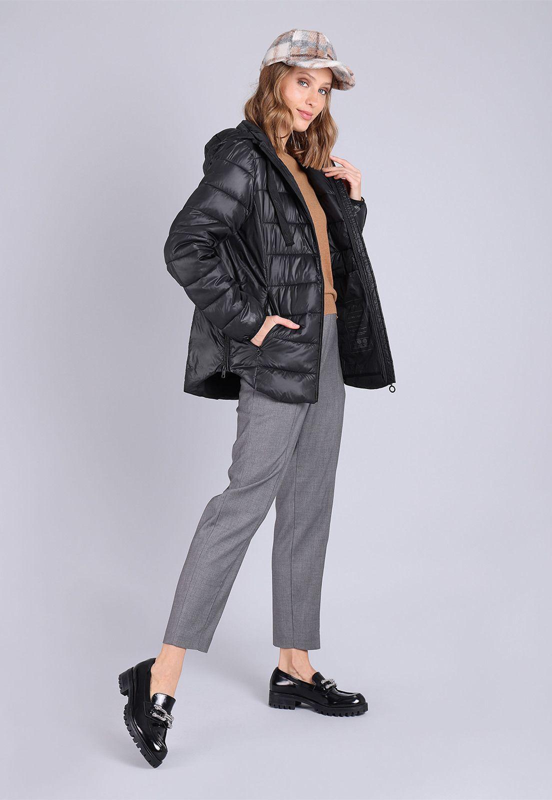 Parka Con Capucha Manga Larga Y Bolsillos Mujer Esprit-0
