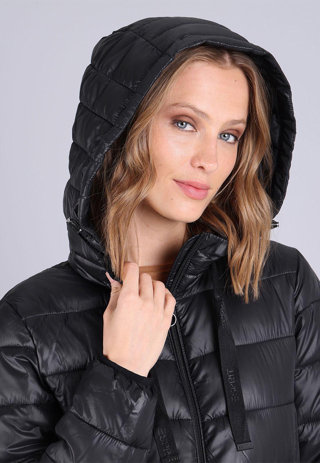 Parka Con Capucha Manga Larga Y Bolsillos Mujer Esprit-3