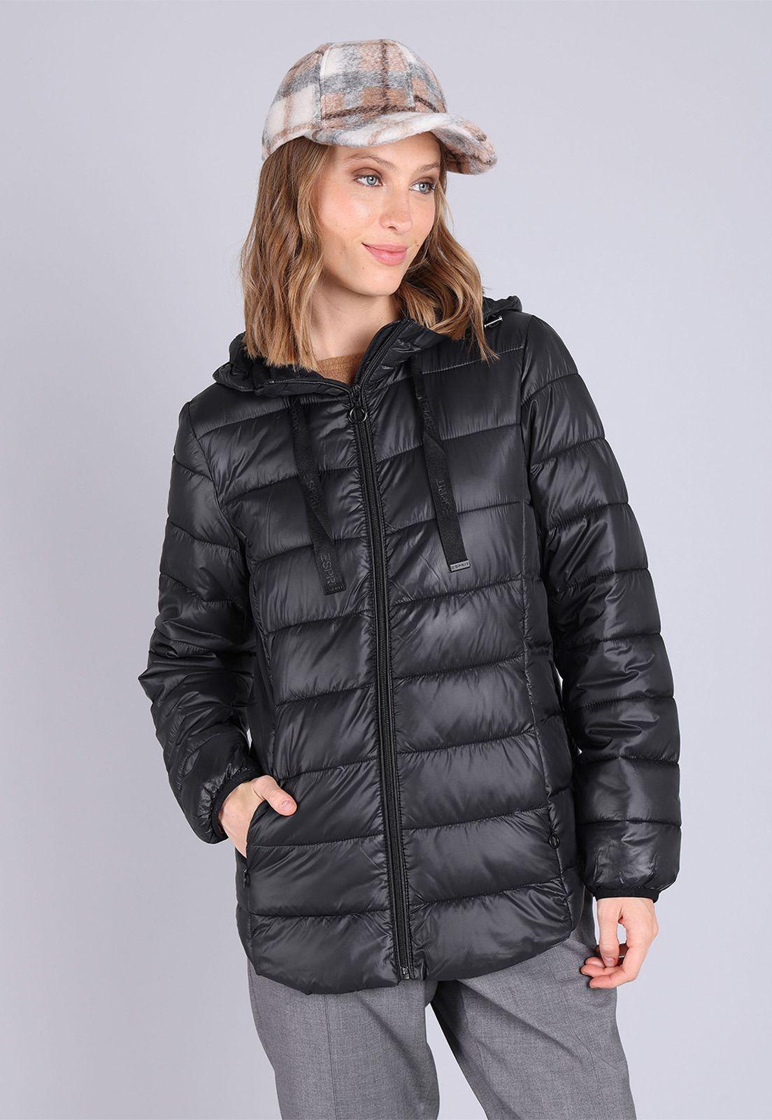 Parka Con Capucha Manga Larga Y Bolsillos Mujer Esprit-4