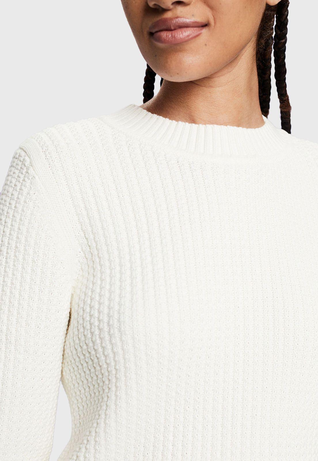 Sweater De Punto Con Cuello Redondo Mujer Esprit-2