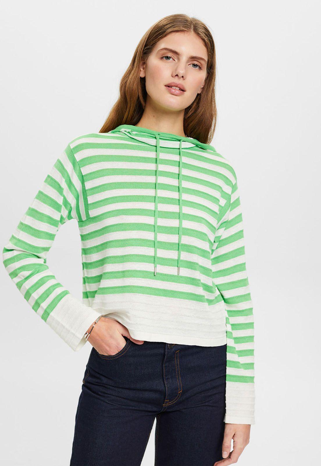 Sweater Con Capucha Y Cordón Mujer Esprit-0