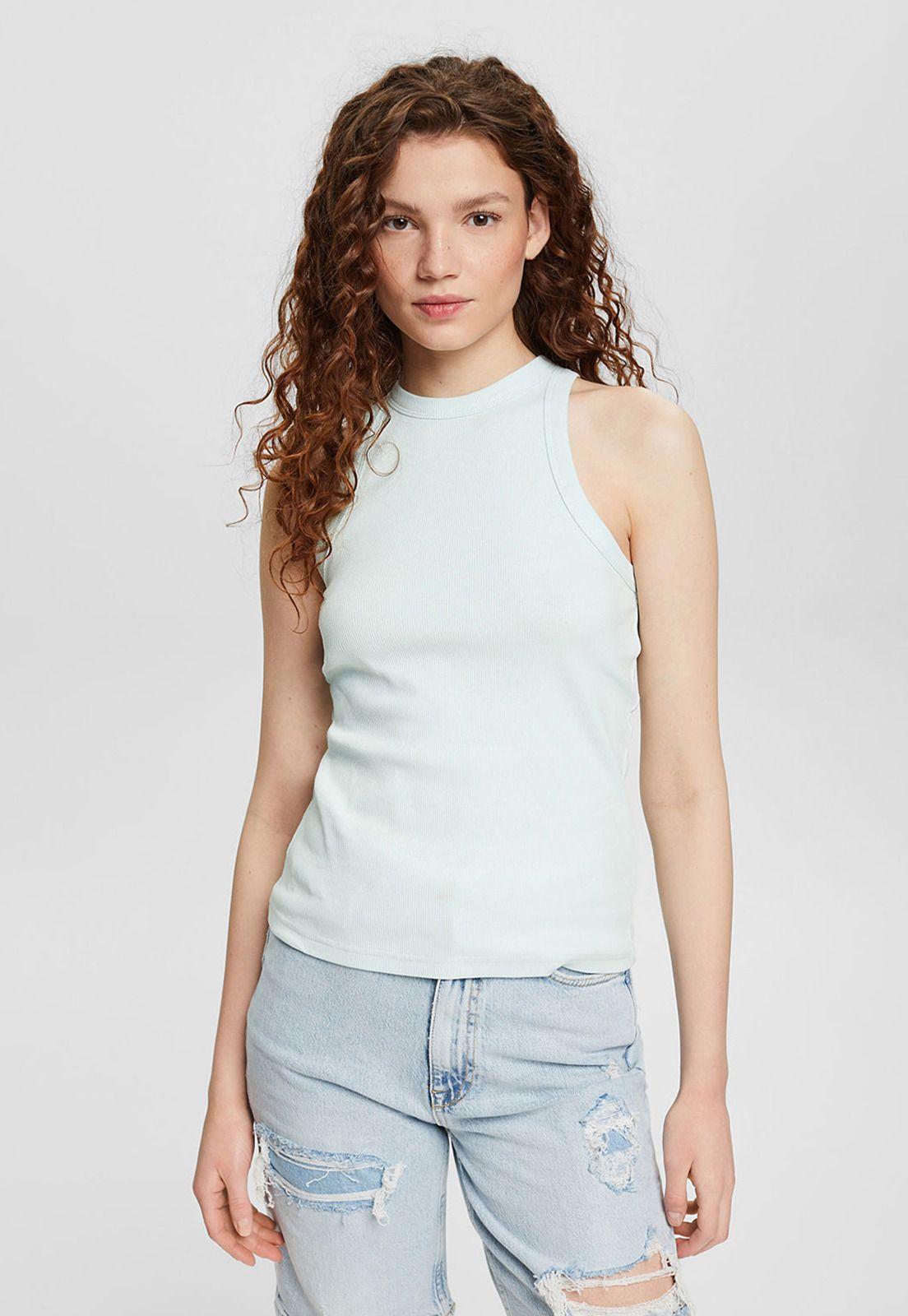 Polera Sin Manga Esprit Verde claro-0