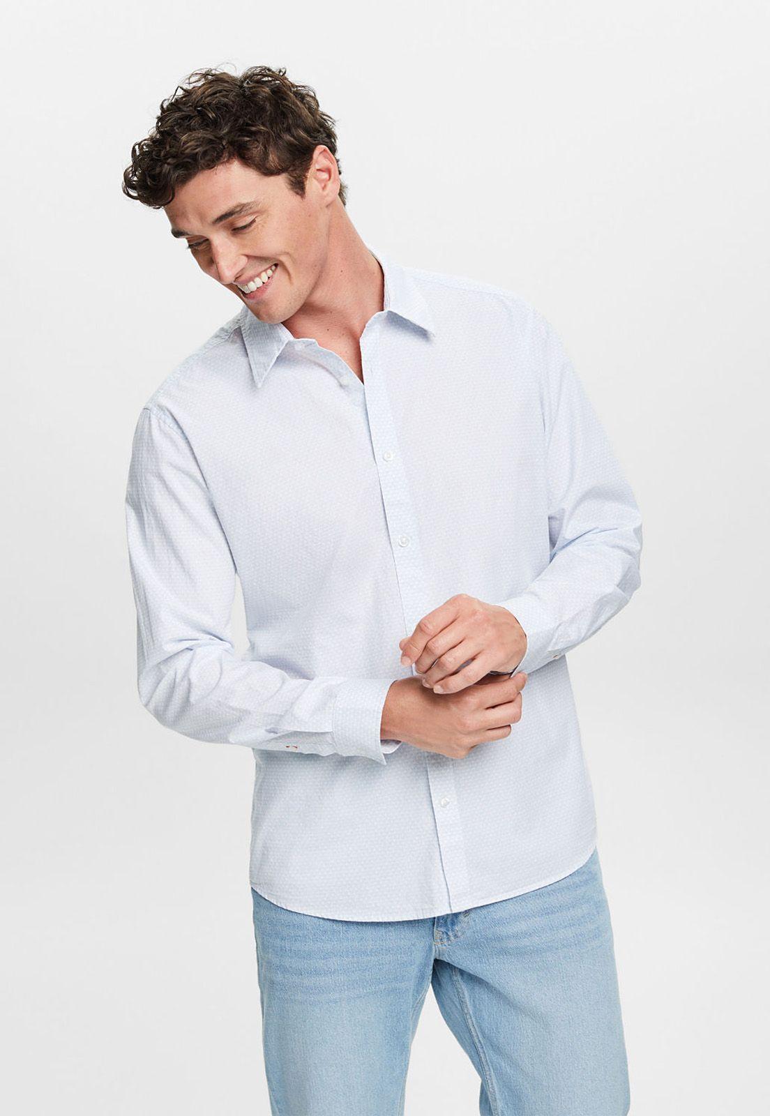 Camisa Formal Con Estampado Allover Hombre Esprit-0