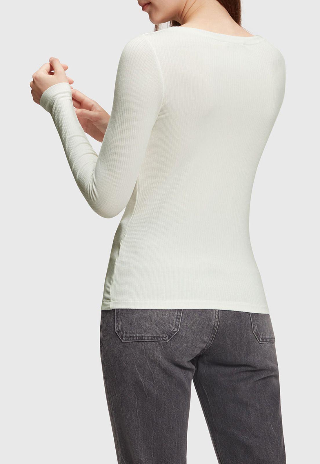 Polera Manga Larga Cut-Out Con Purpurina Mujer Esprit-1