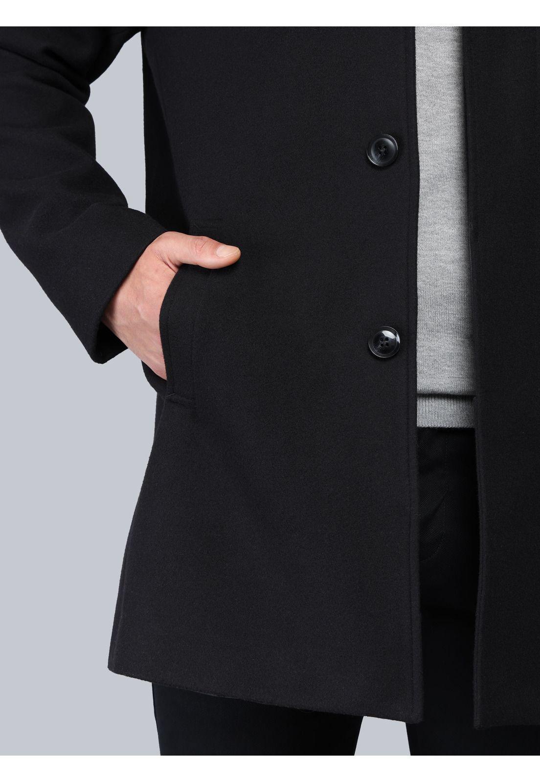 Abrigo Recto Liso Regular Fit Negro Arrow AB33001NE-4