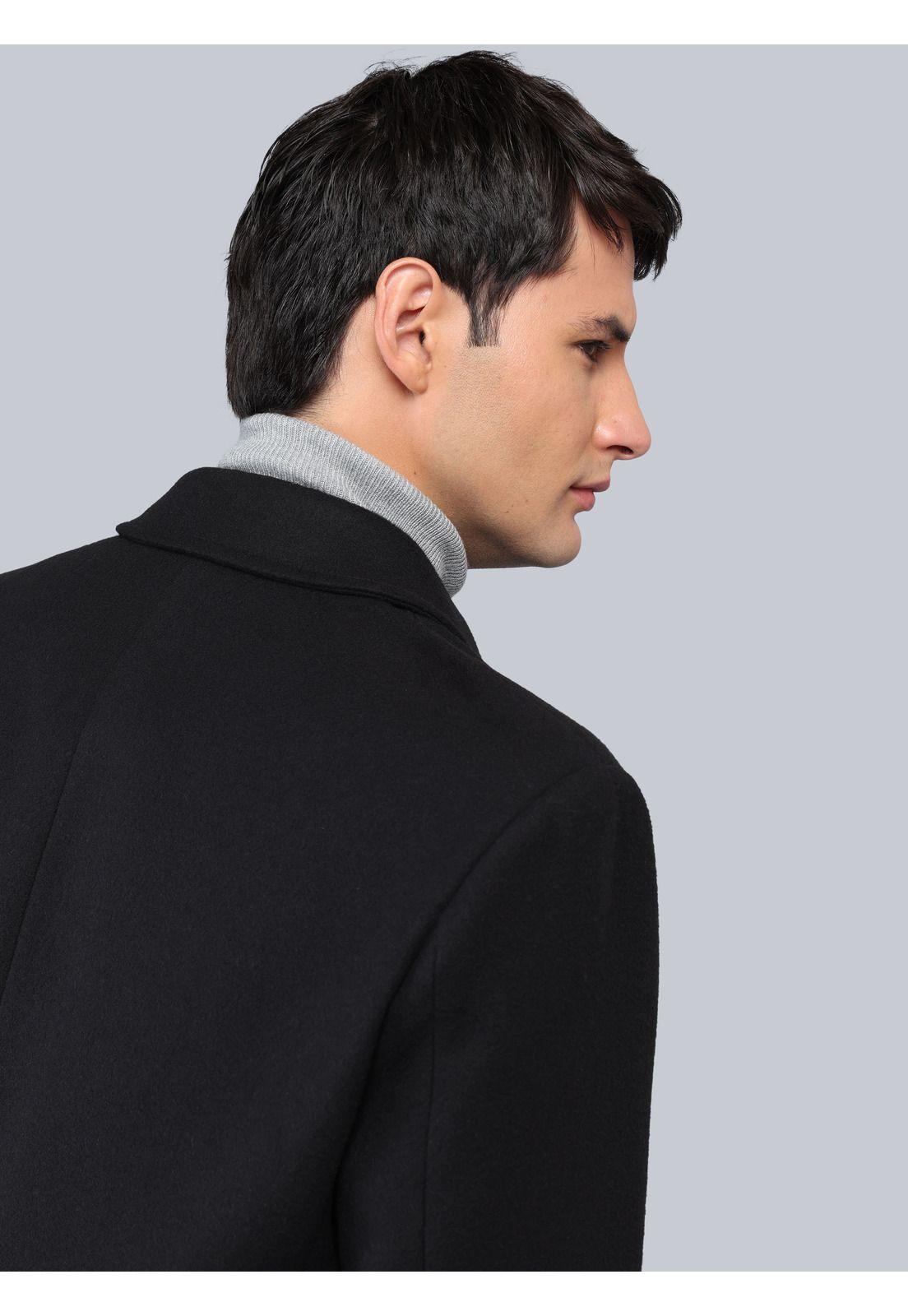 Abrigo Recto Liso Regular Fit Negro Arrow AB33001NE-5