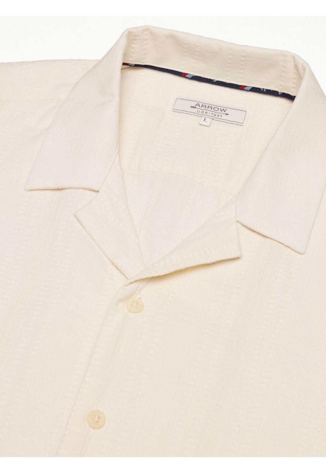 Camisa Texturada Regular Fit Crudo Arrow CM34022EC-4
