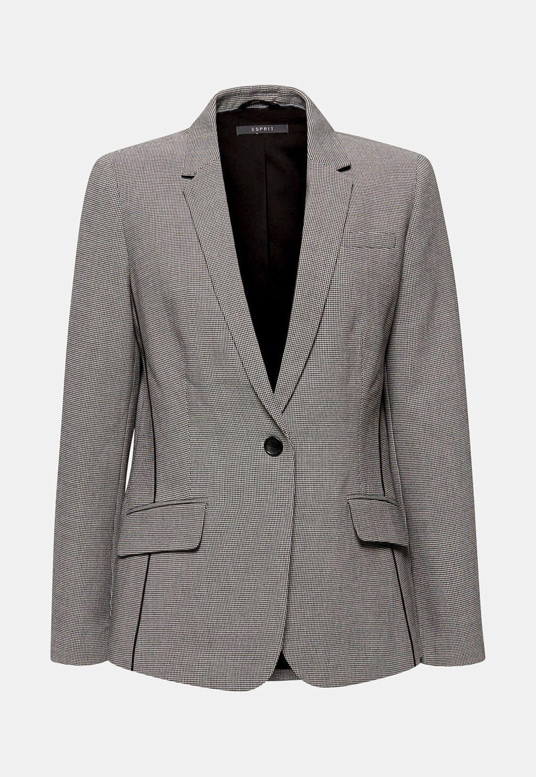 Blazer con diseño de pata de gallo-8