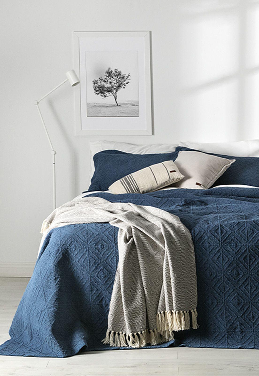 Cubrecama Stone Wash 1,5 Plazas Esprit Denim-0