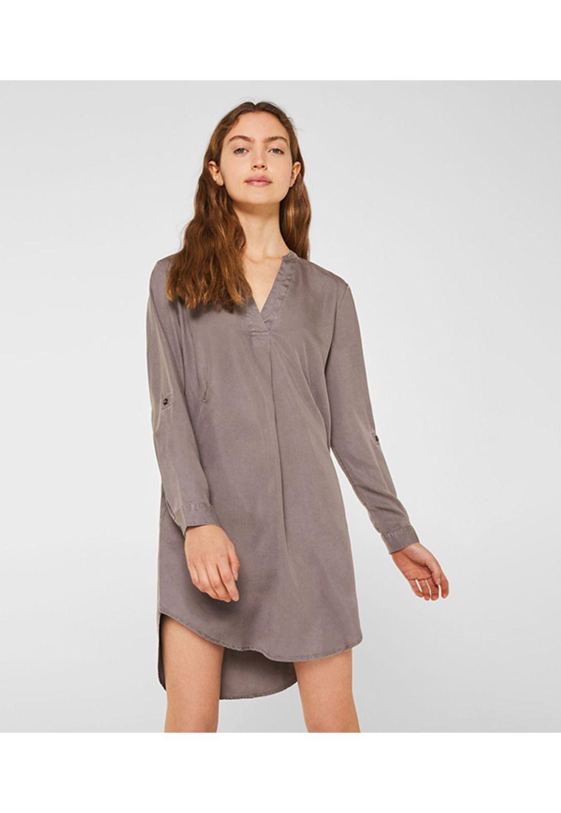 Vestido escote henley-0