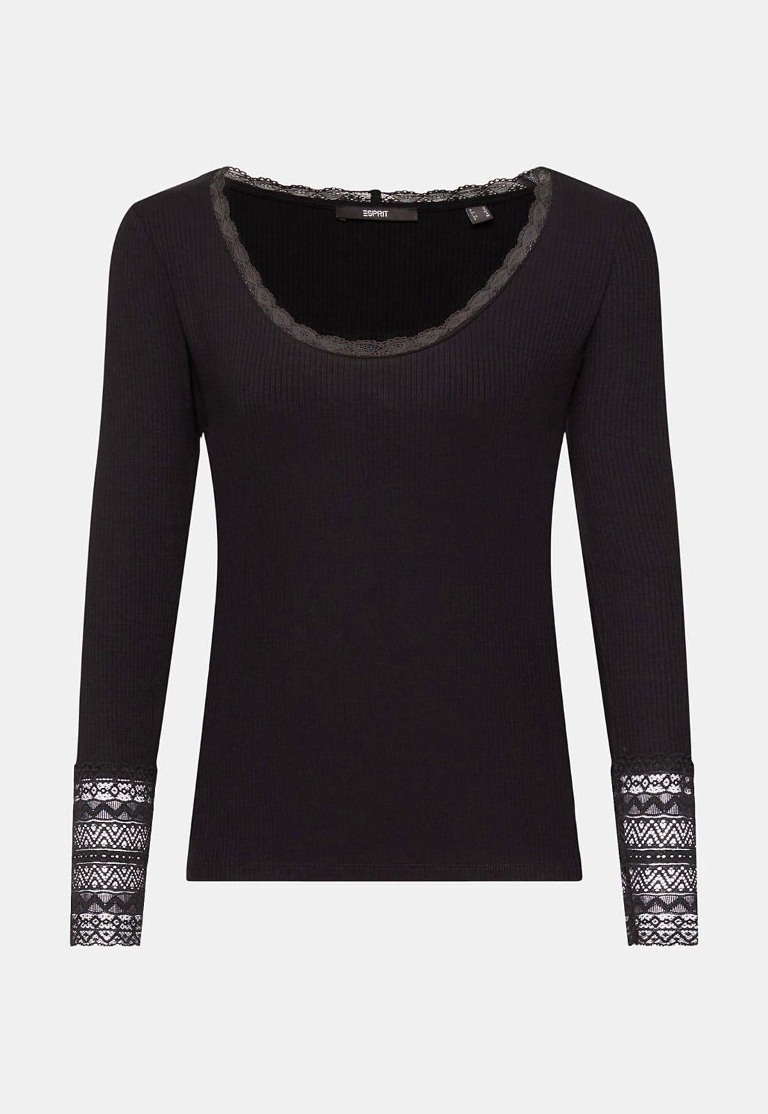 Polera Con Detalles De Encaje Mujer Esprit 122EO1K301-3