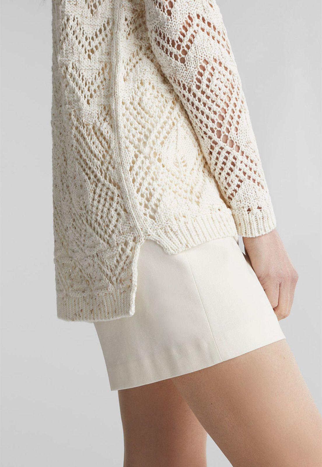 Sweater De Punto Calado En 100 % Algodón Esprit-2