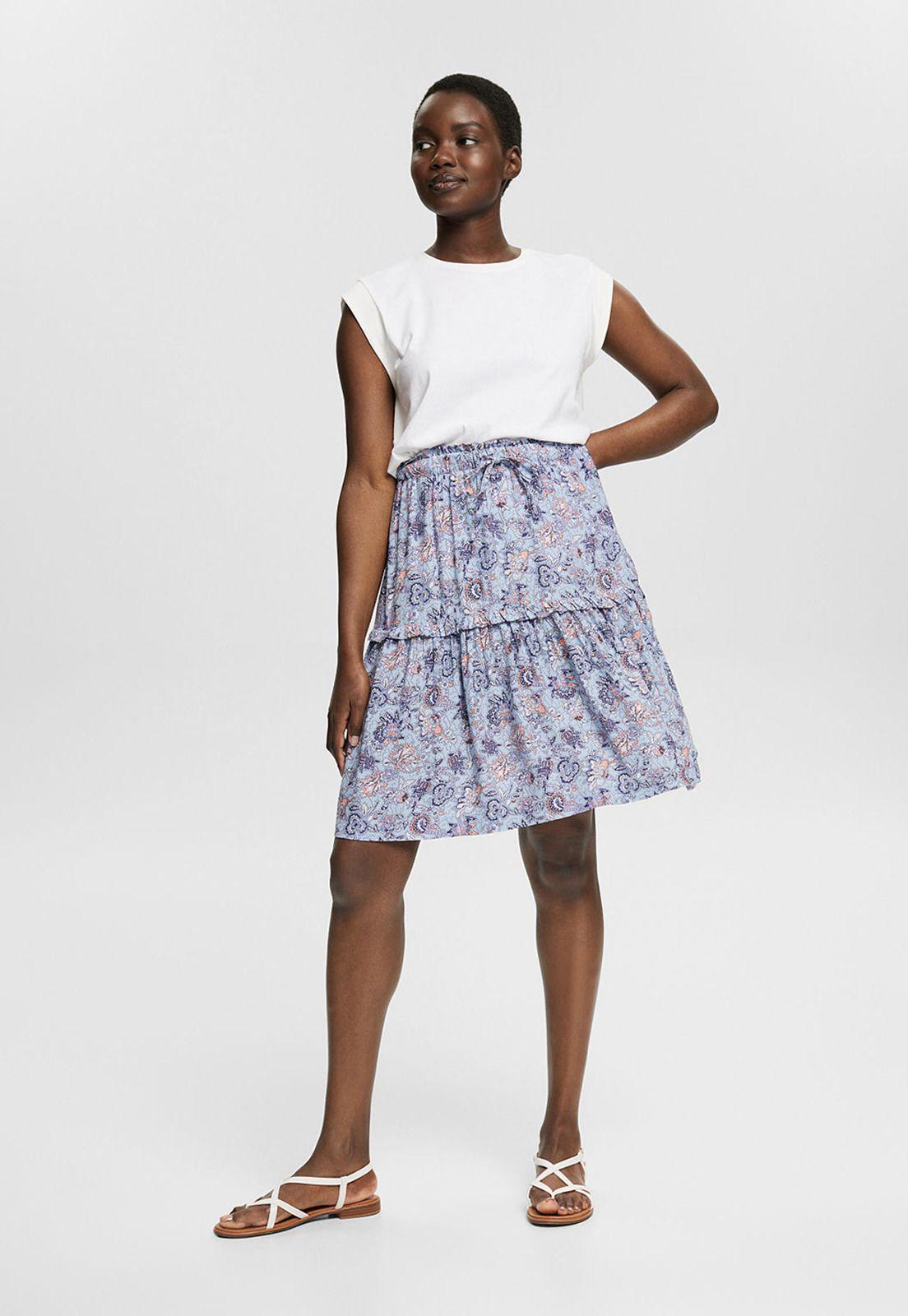 Minifalda Estampada Esprit-0