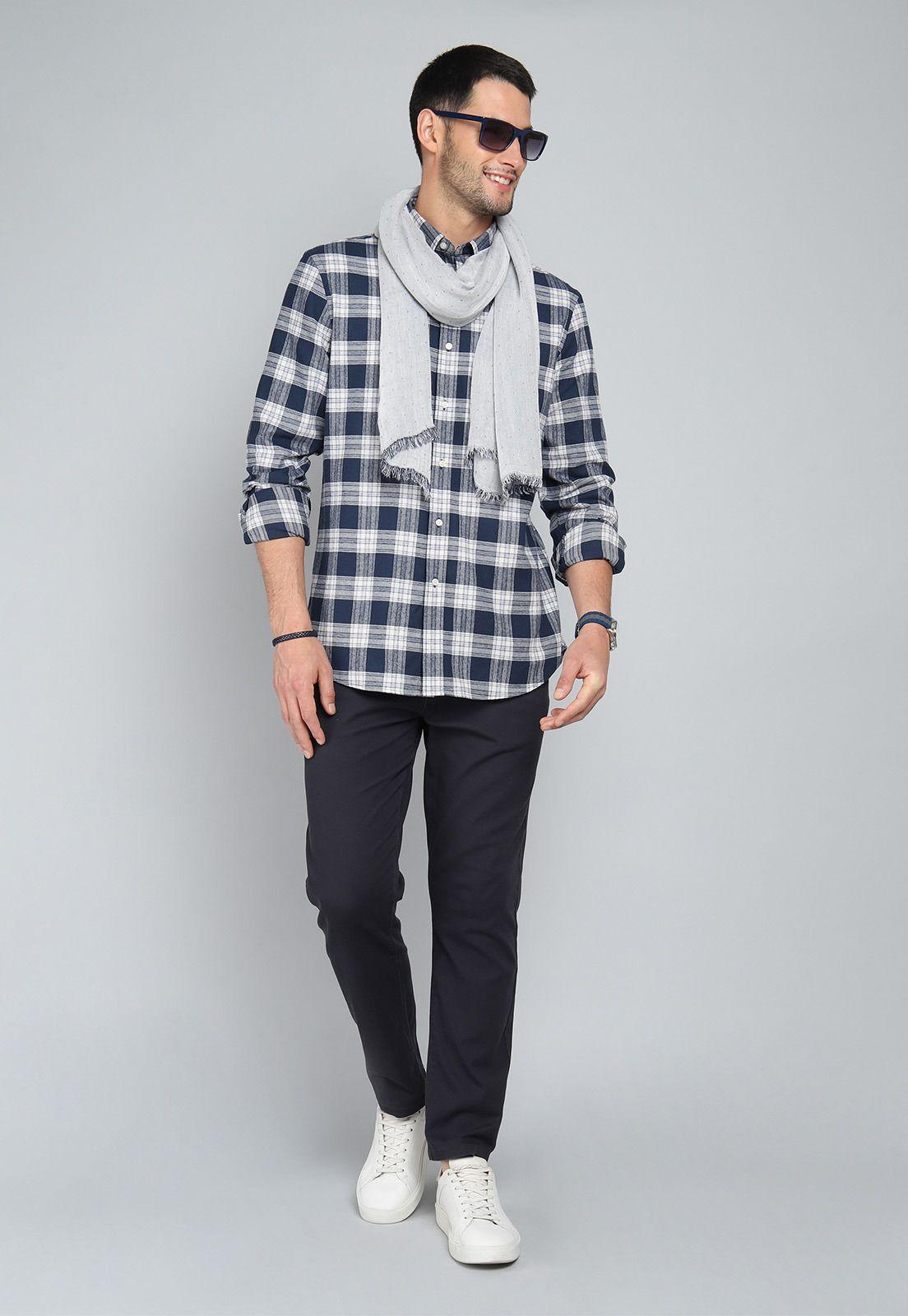 Camisa Cuadros Manga Larga Guy Laroche GLBIF47NB-3