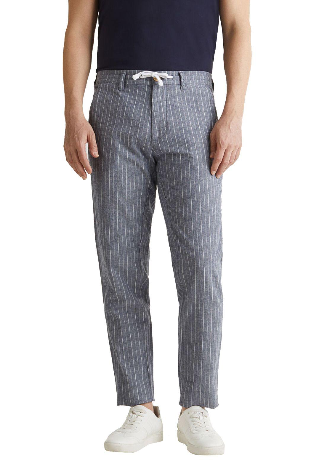 Con lino: pantalón con cordón-2