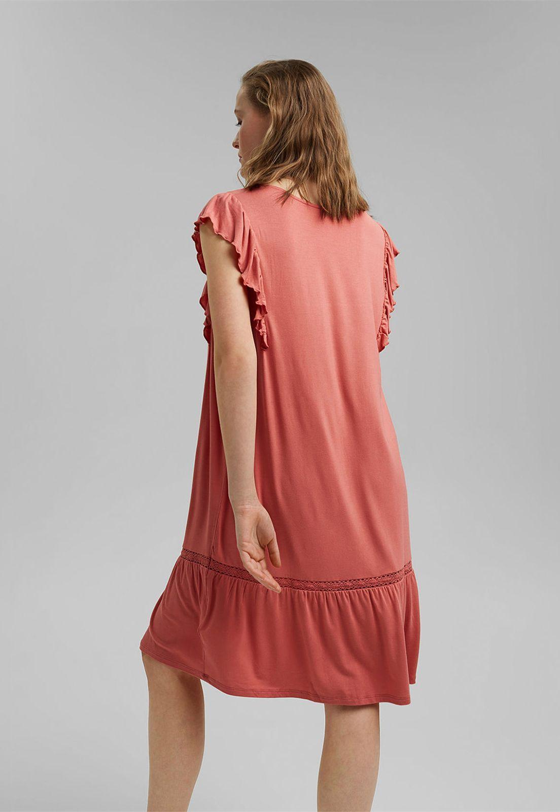 Vestido Fluido Estampado Esprit Azul marino-1