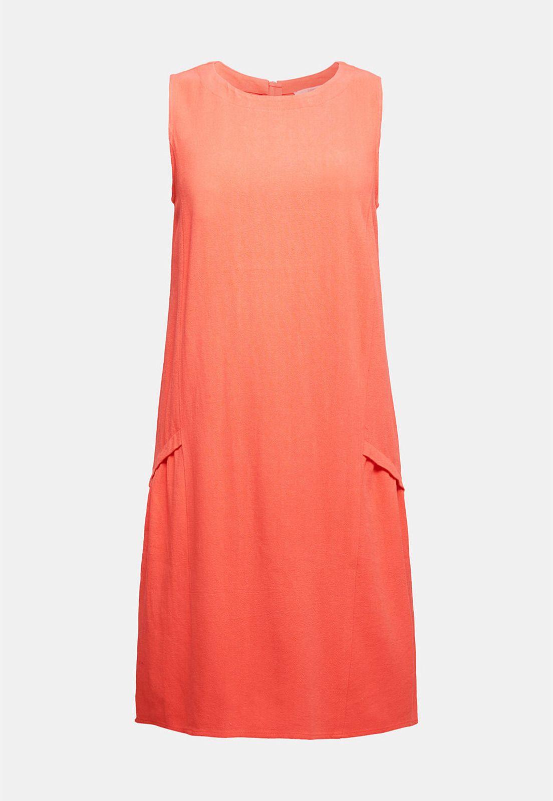 Con lino: vestido bajo irregular-0