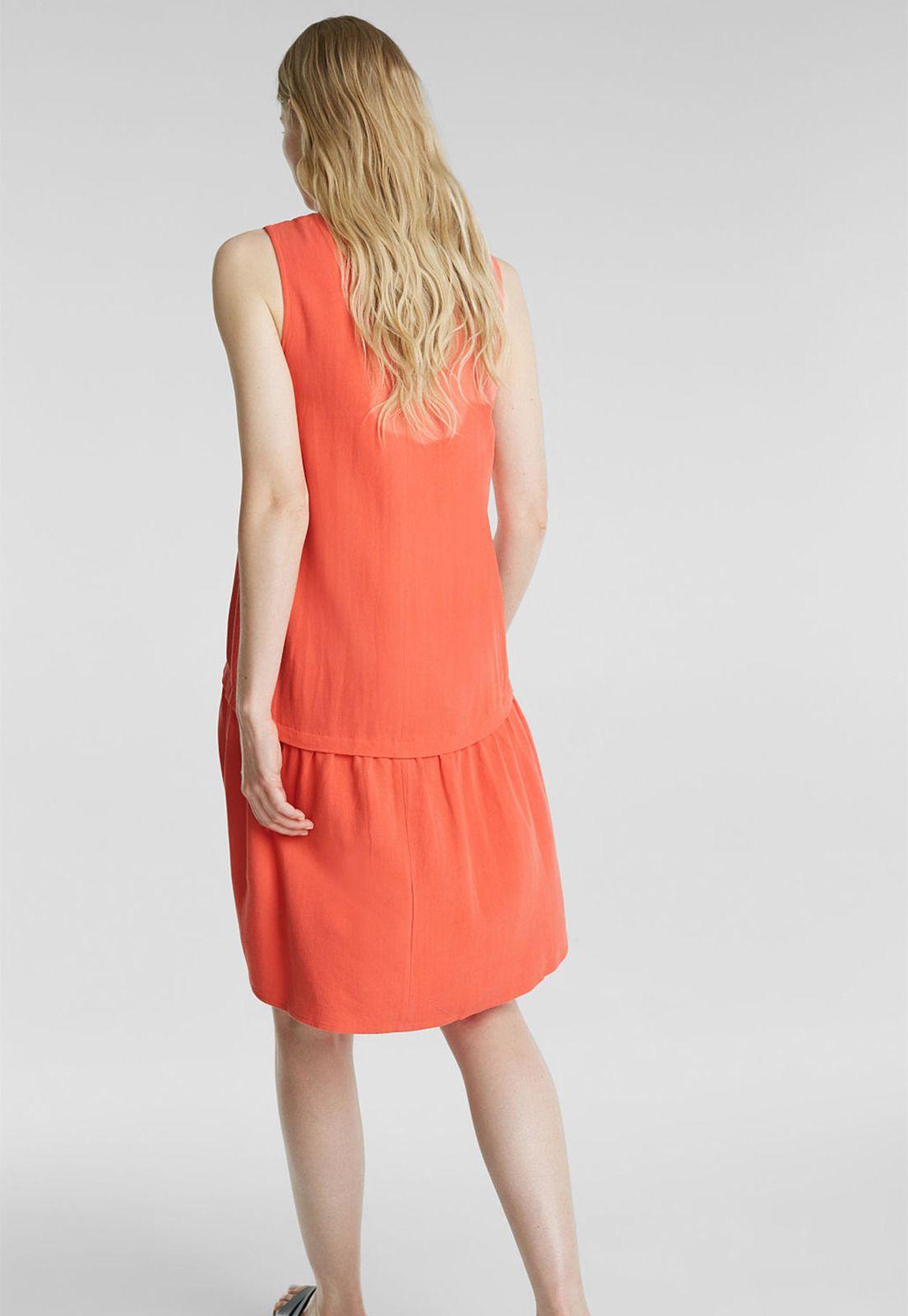 Con lino: vestido bajo irregular-2