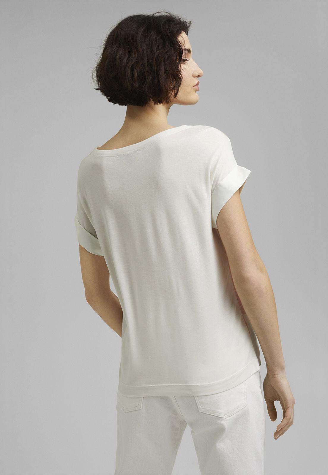 Polera Mujer En Mezcla De Tejidos Esprit-1