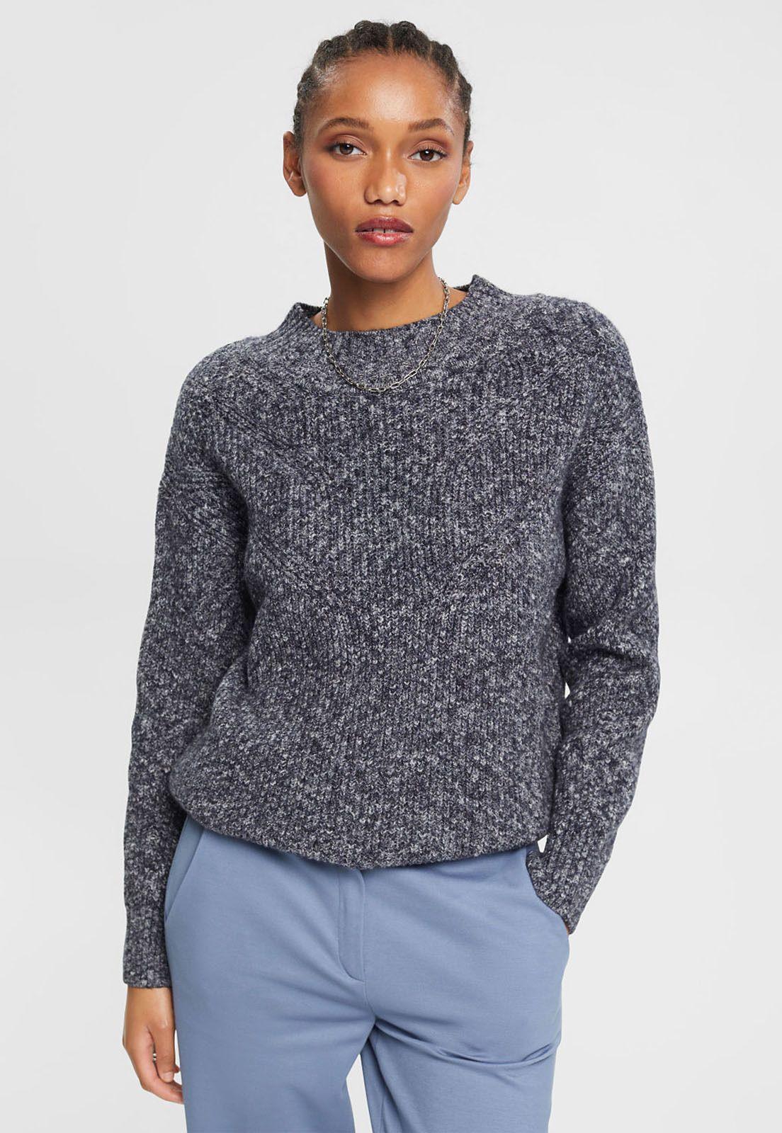 Sweater De Punto Mouliné Mujer Esprit-4