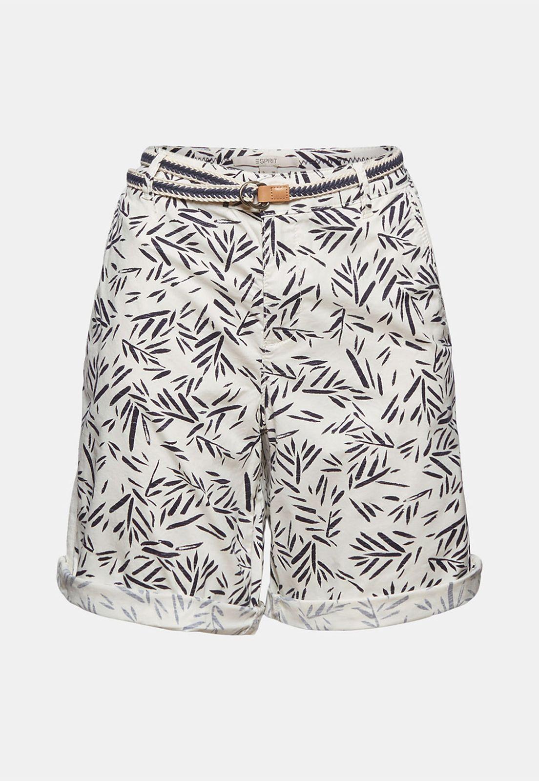 Bermudas Mujer Con Cinturón Esprit Multicolor-3