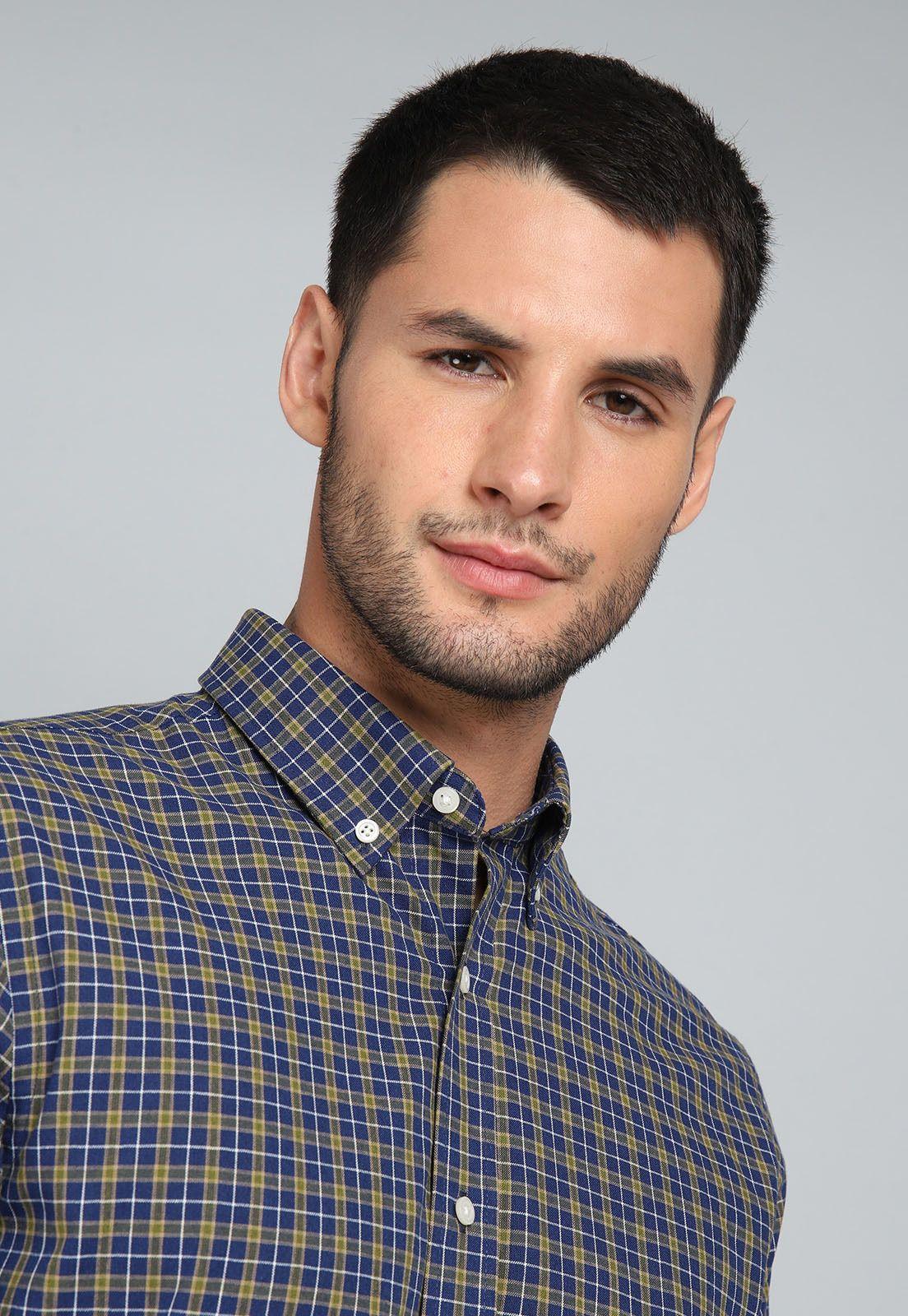 Camisa Cuadros Manga Larga Guy Laroche GLBIF50NB-2