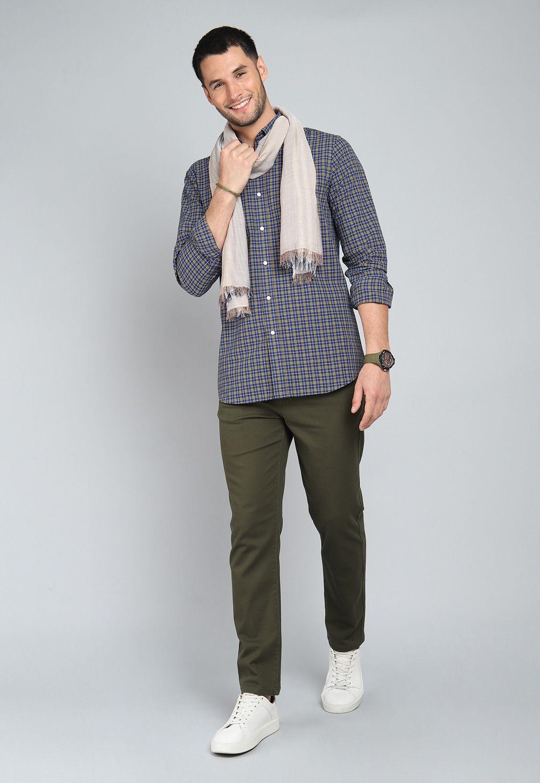 Camisa Cuadros Manga Larga Guy Laroche GLBIF50NB-3