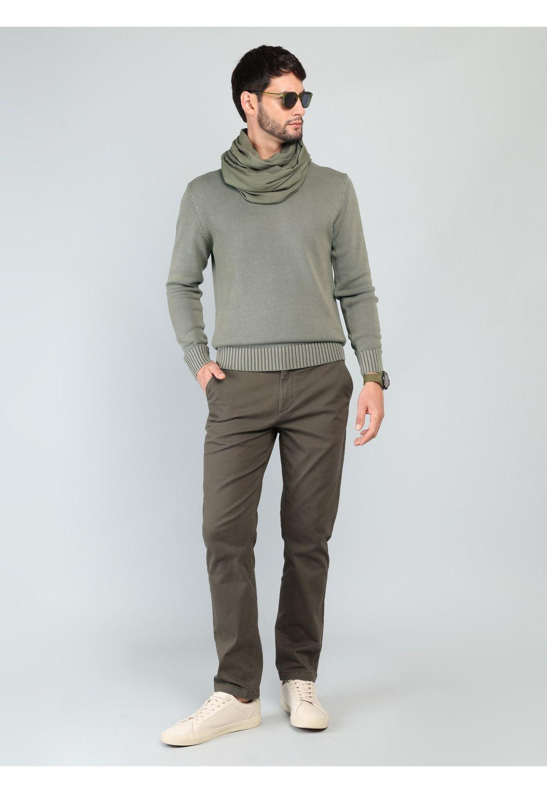 Sweater Stone Wash Regular Fit Verde Arrow SW33015VE-3