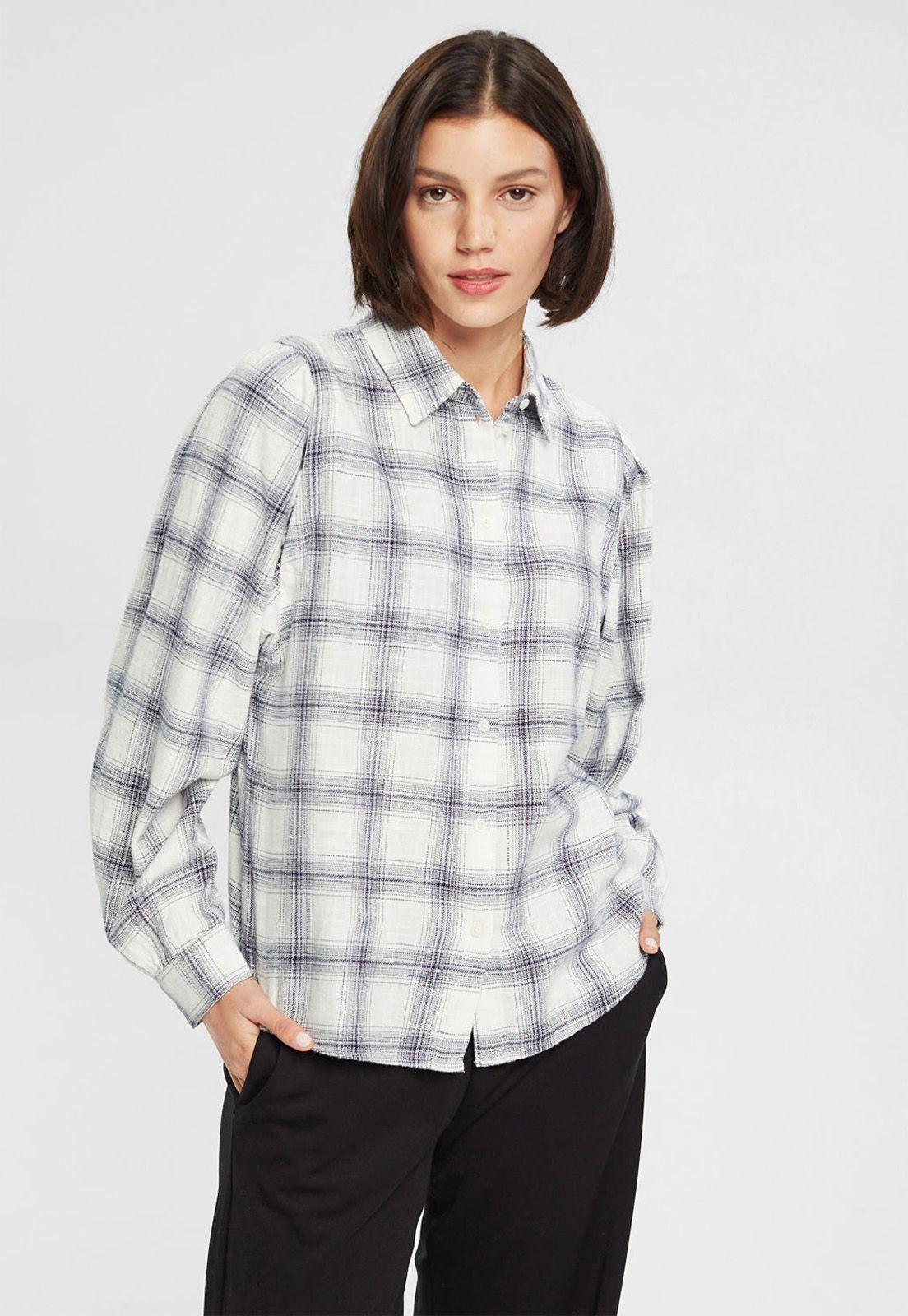 Blusa A Cuadros Mujer Esprit-0