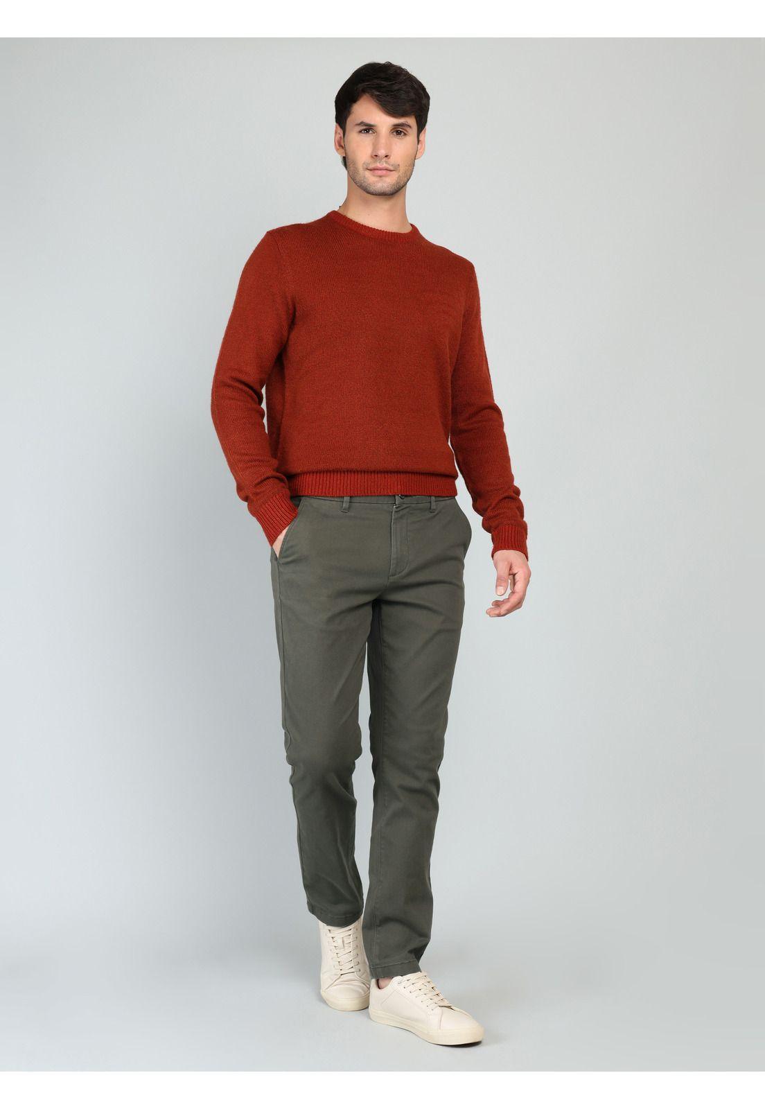 Pantalón Chino Spandex Regular Fit Oliva Arrow PA33030OL-3