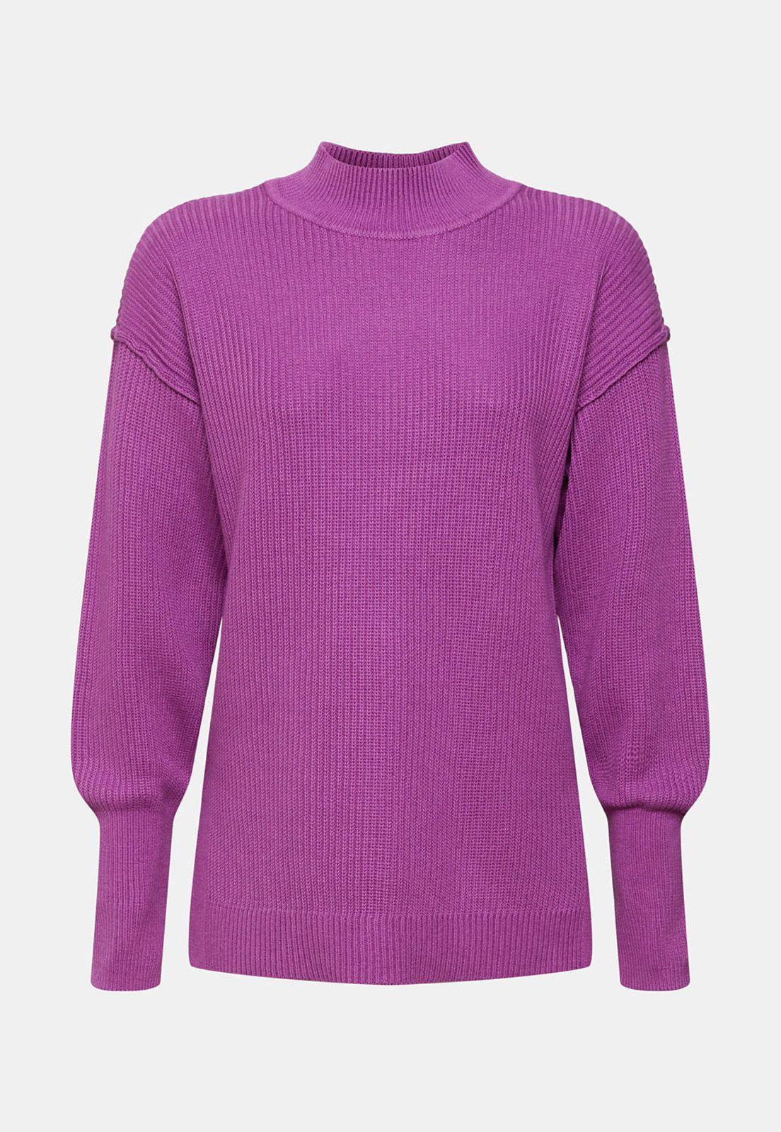 Sweater Con Cuello Alto Mujer Esprit Violeta-3