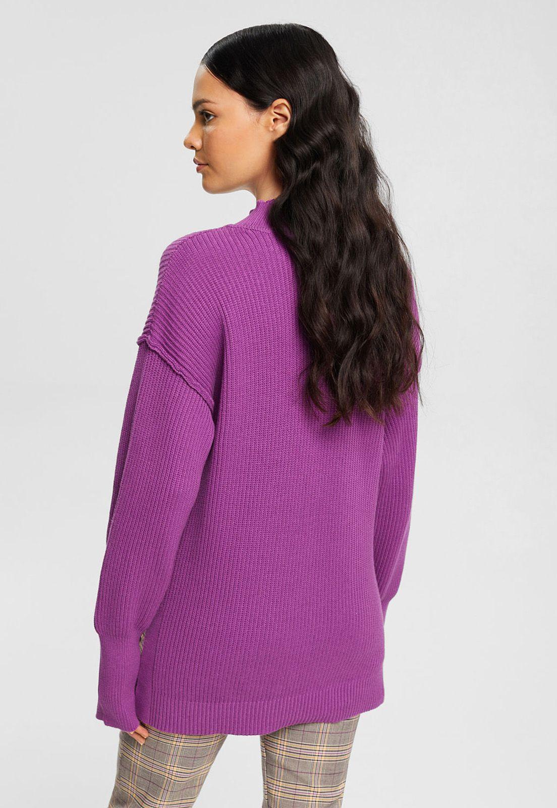 Sweater Con Cuello Alto Mujer Esprit Violeta-1