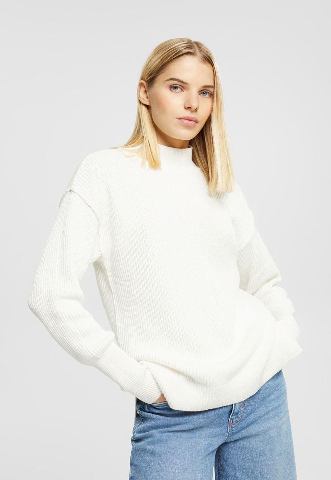 Sweater Con Cuello Alto Mujer Esprit Violeta-0
