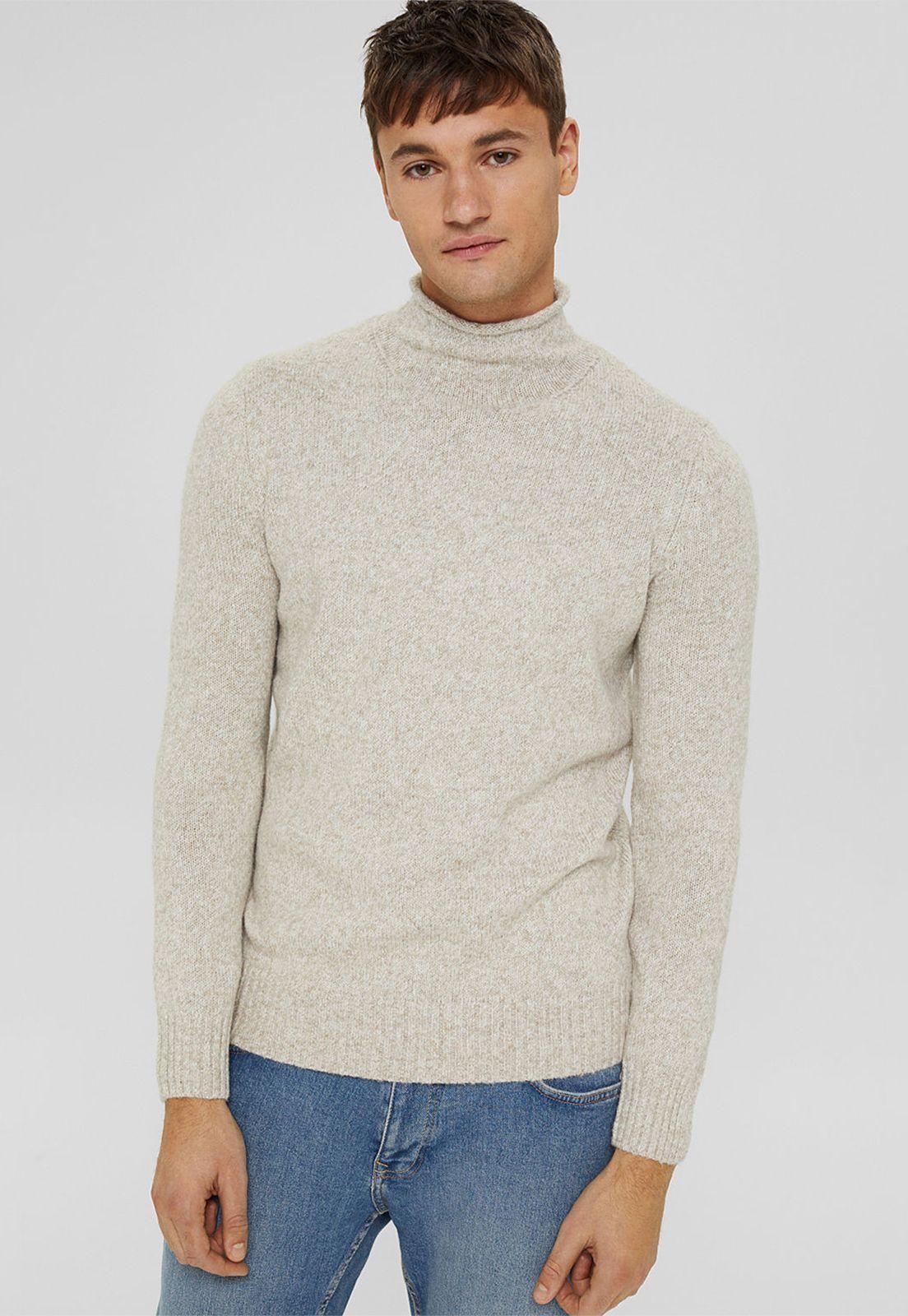 Sweater hombre cuello alto Esprit Gris oscuro-0