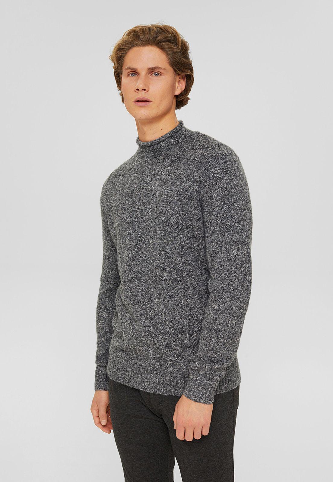 Sweater hombre cuello alto Esprit Gris oscuro-0