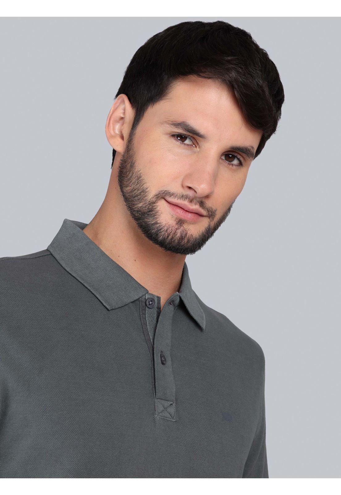 Polera Pique Stone Wash Regular Fit Gris Oscuro Arrow PO33072GO-2