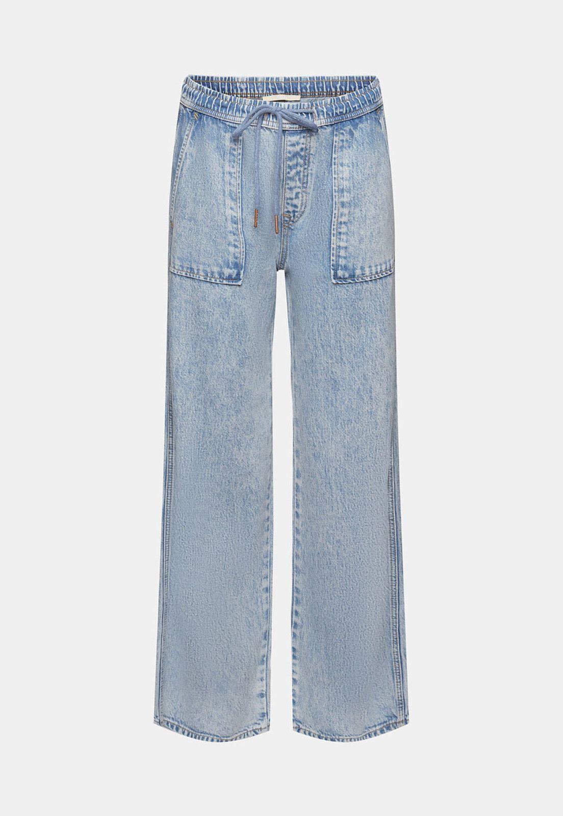 Jeans De Pierna Ancha Mujer Esprit-3