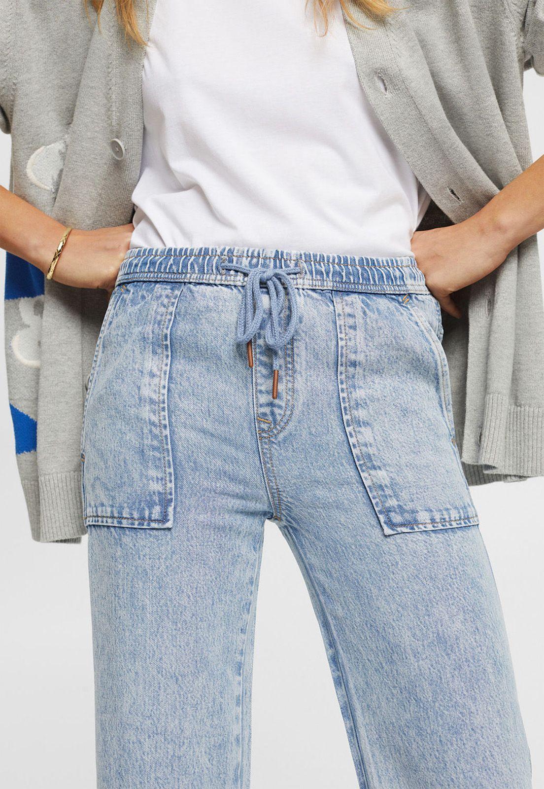Jeans De Pierna Ancha Mujer Esprit-2