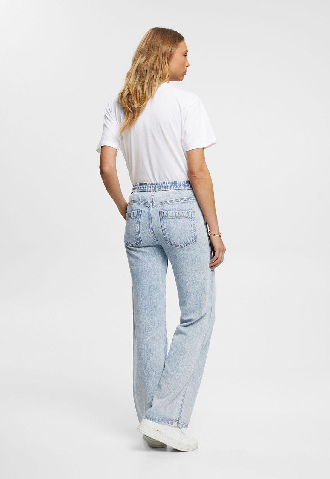 Jeans De Pierna Ancha Mujer Esprit-1