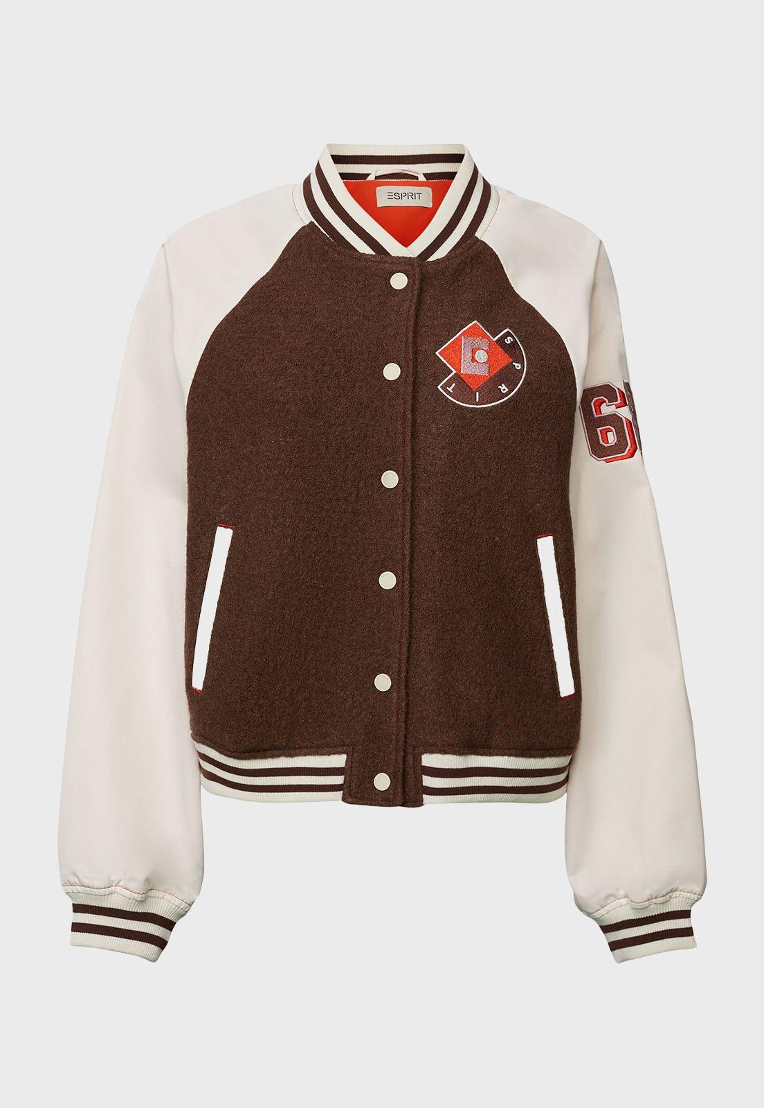 Chaqueta estilo college bomber manga larga Mujer Esprit-1