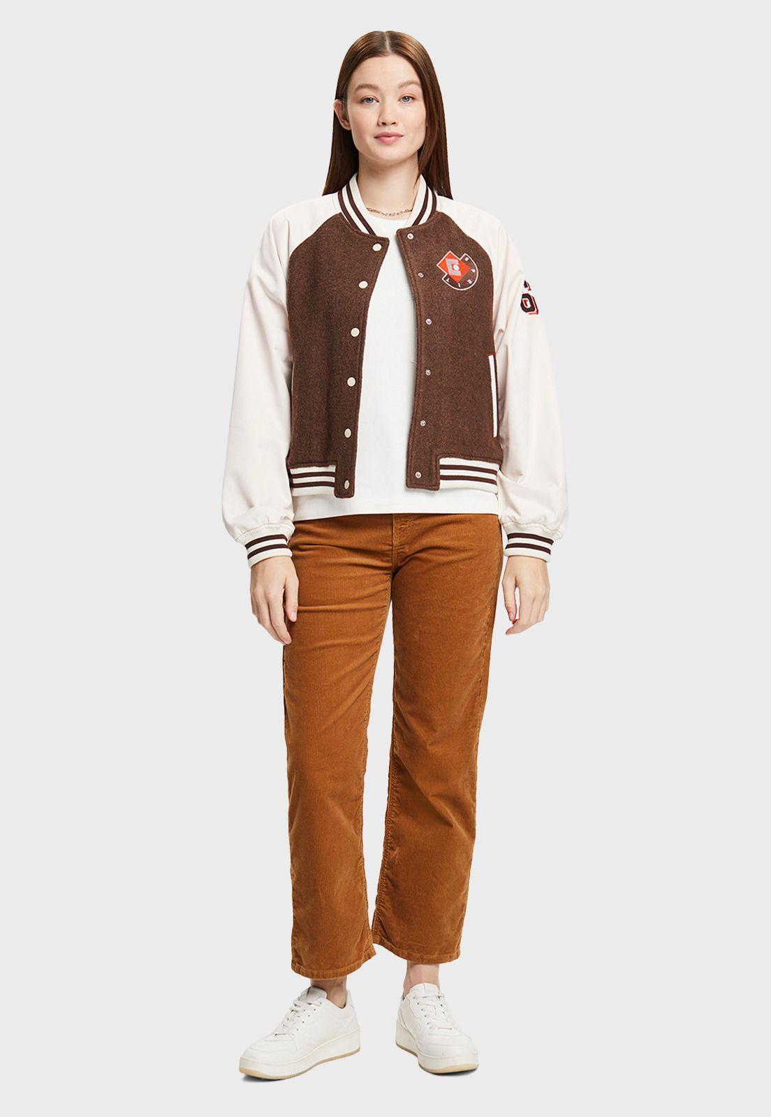 Chaqueta estilo college bomber manga larga Mujer Esprit-2