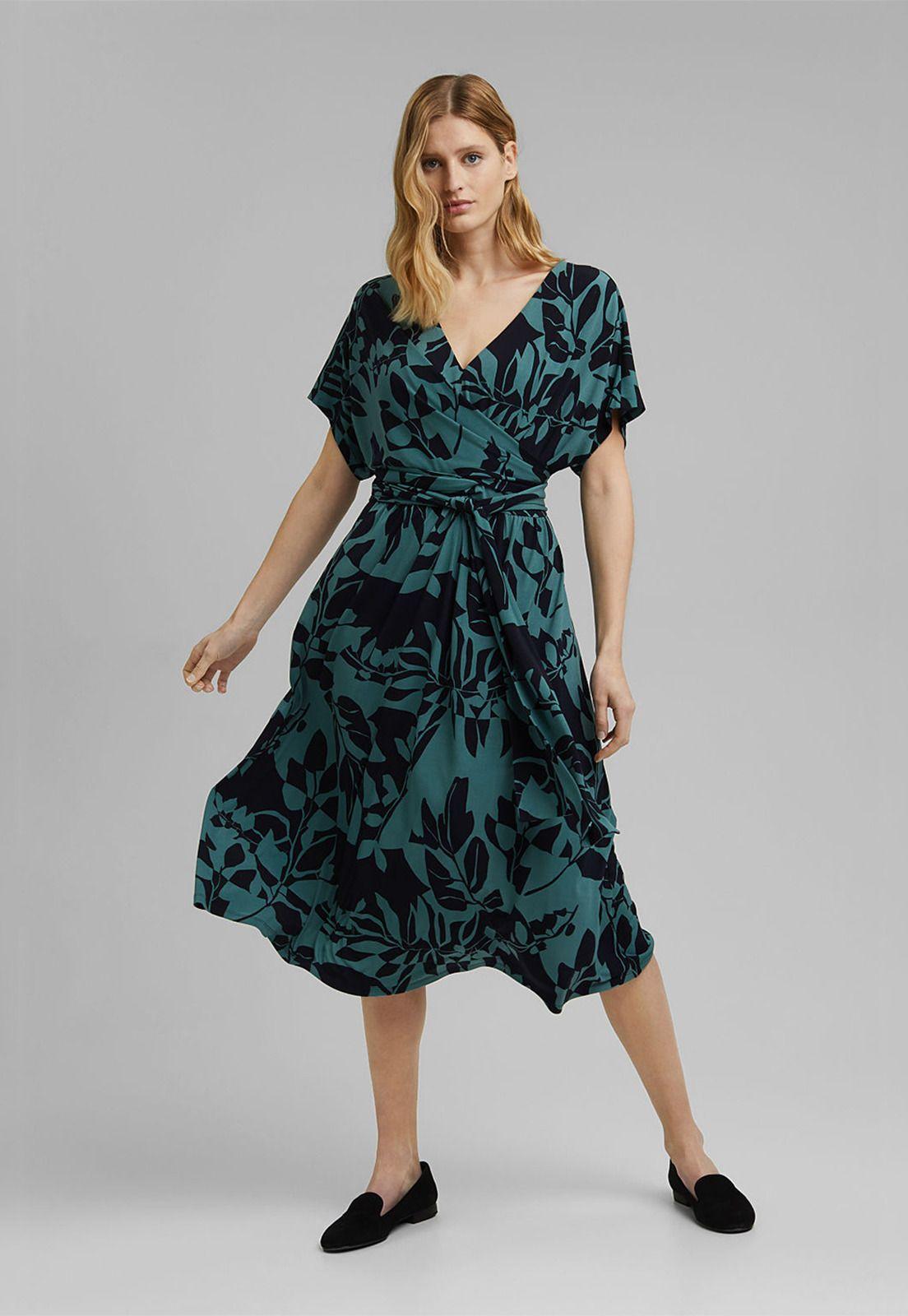 Vestido De Jersey Estampado Esprit-0