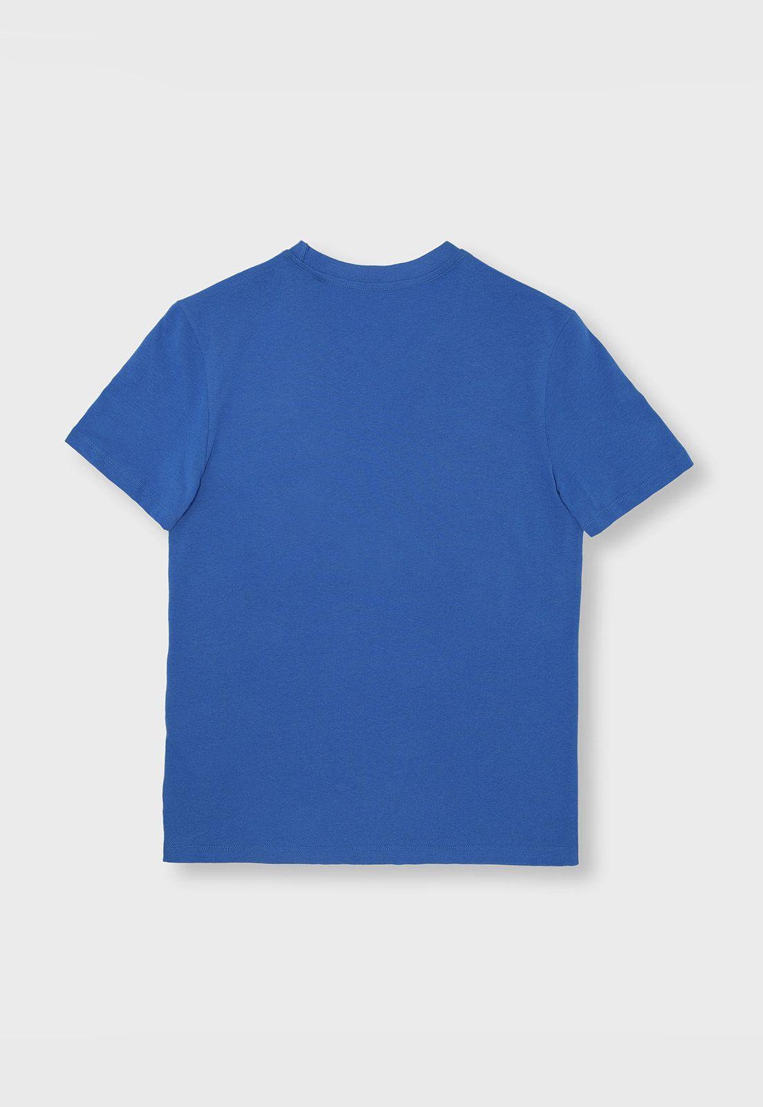 Polera De Punto Estampada Hombre Esprit Azul eléctrico-2